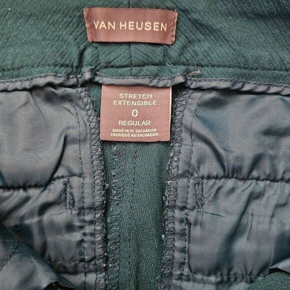 Van Heusen Teal Green Stretch Dress Pants Size 0 - Picture 7 of 10